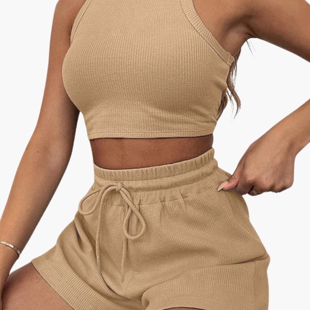 Women's 2 Piece Racerback And Shorts Set