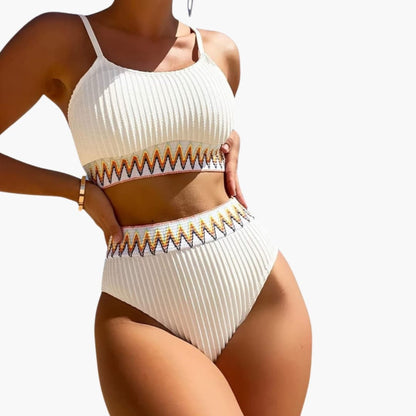 Women's High-Waisted Bikini Set Padded Crop