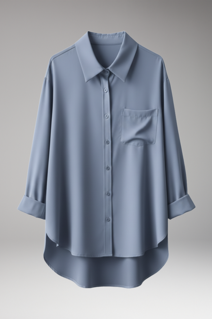 Women's Button Front Shirt With Chest Pocket
