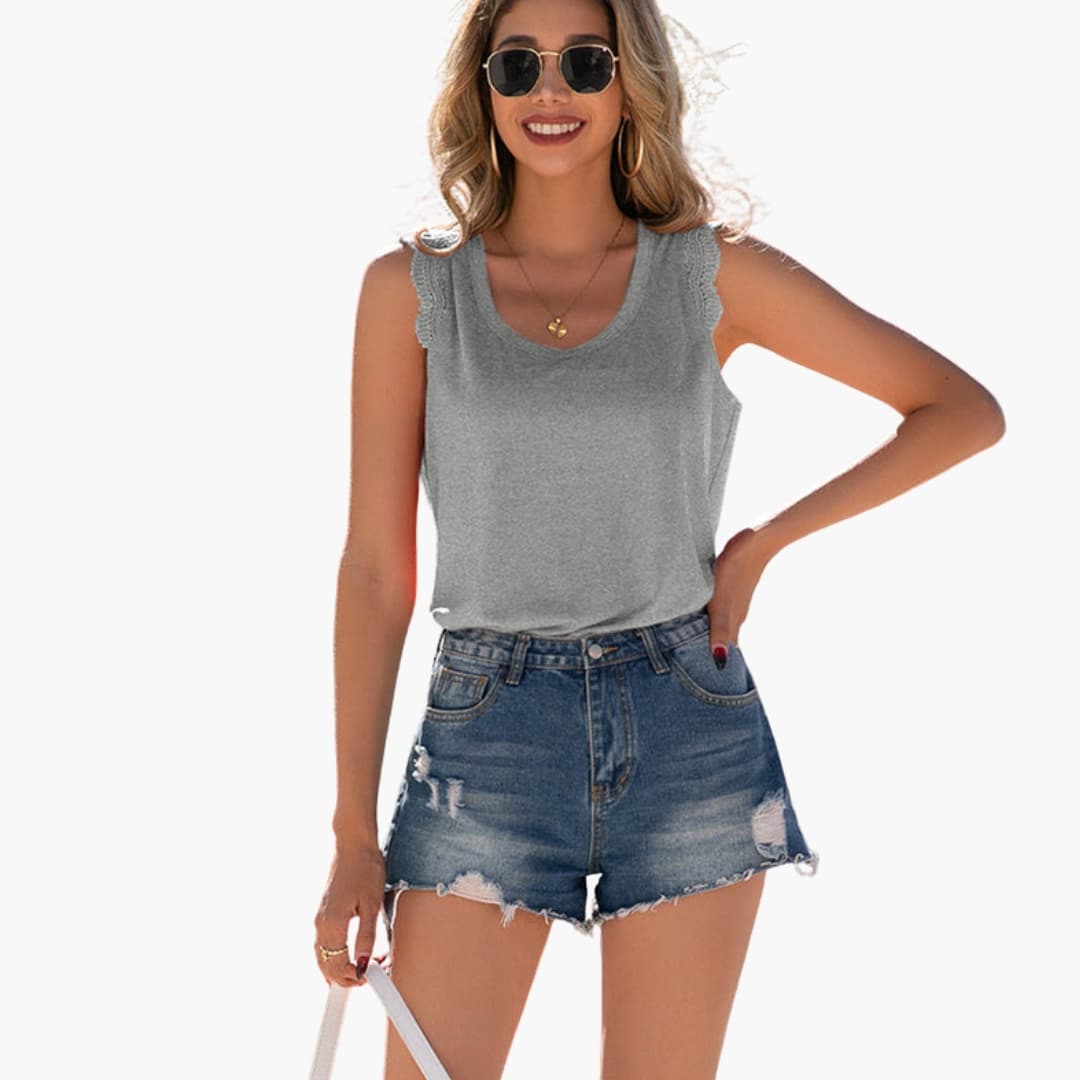 Women's Sleeveless Ruffle