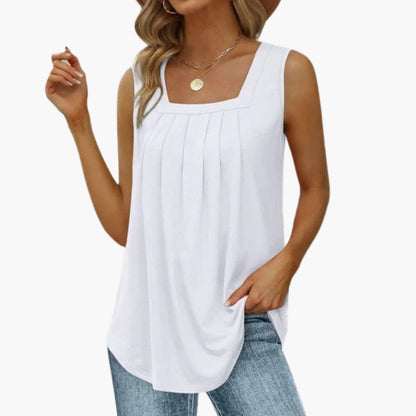Women's Sleeveless Woven Hip Length Plain