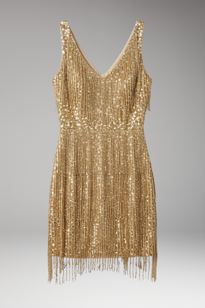 Women's Sequin Tassel Dress