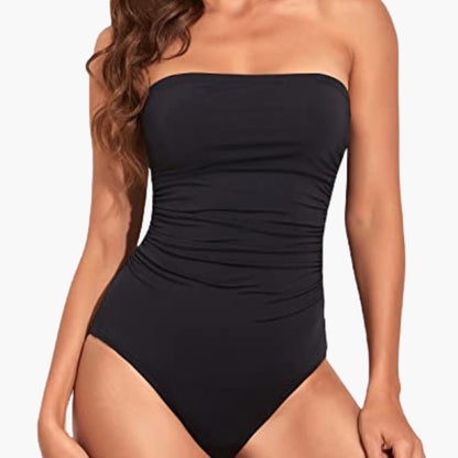 Women's Strapless Swimsuit Smoothing One Piece