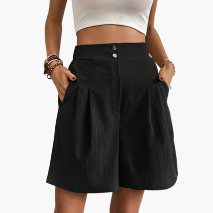 Women's Elastic Waist Cargo Shorts Stretchy