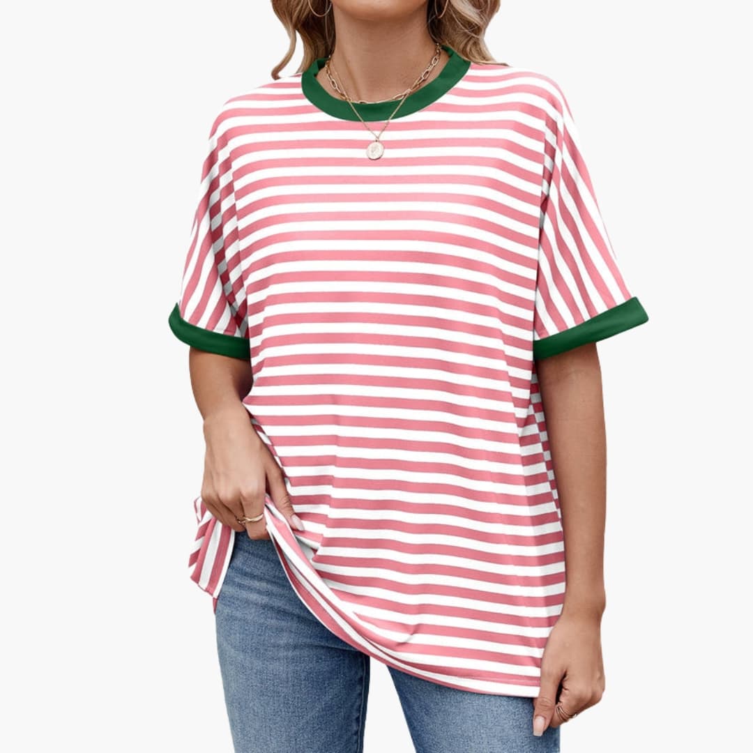 Women's Striped Short Sleeve T-Shirt