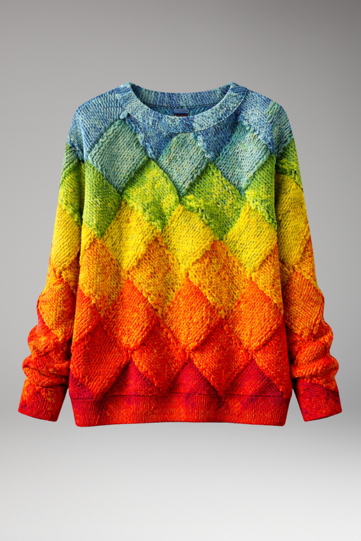 Women's Round Neck Textured Sweater