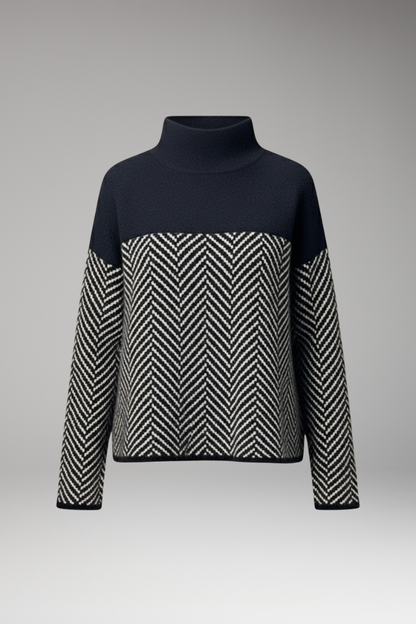 Women's Long Sleeve Stand Up Collar Sweater