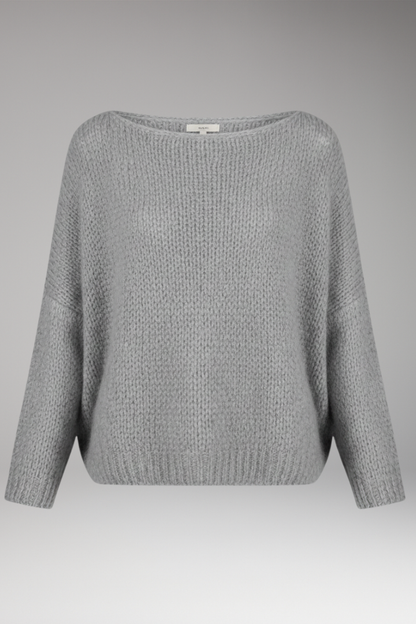 Women's Textured Sweater Wide Neckline