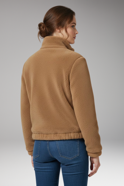 Women's Teddy Flight Jacket Front Zipper