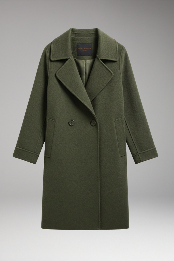 Women's Trench Coat Double Breasted Notched Collar