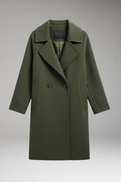 Women's Trench Coat Double Breasted Notched Collar