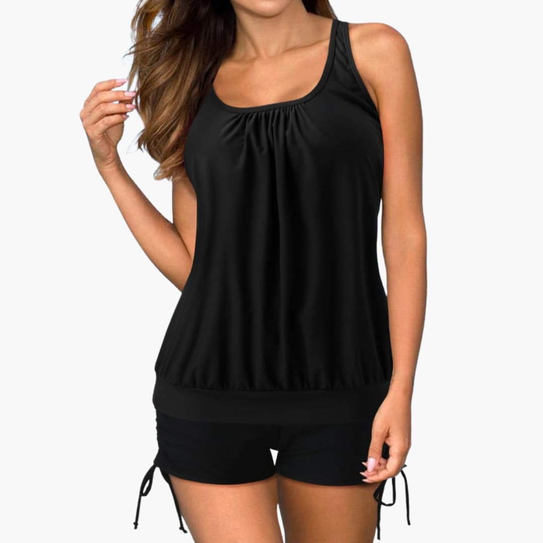 Women's Tropical Tankini Swimsuit Two-Piece Scoop Neck
