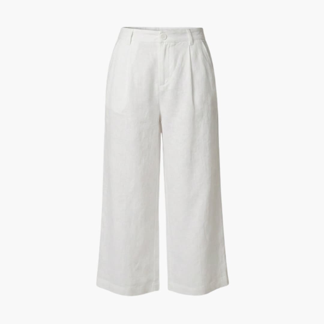 Women's Elastic Waist Trousers With Side Pockets