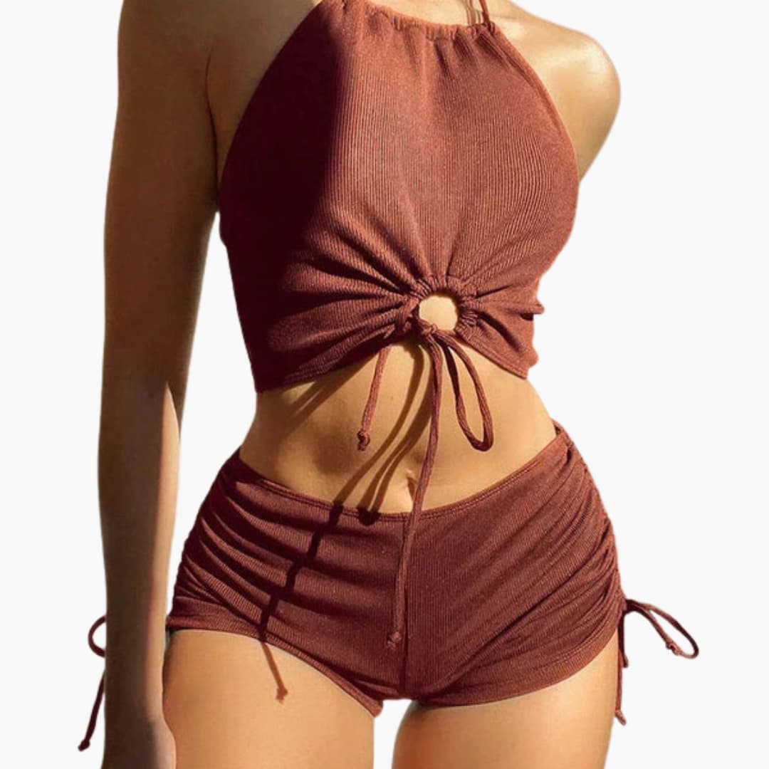 Women's Two Piece Bikini Mid Rise Bottom