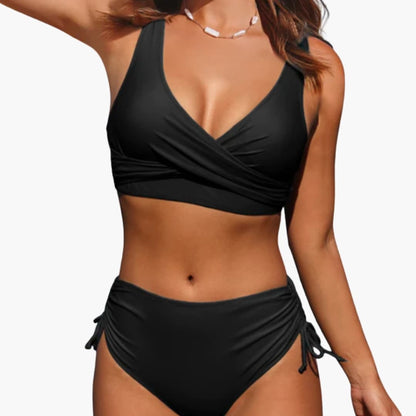 Women's Adjustable Strap Bikini Set Mid-Rise