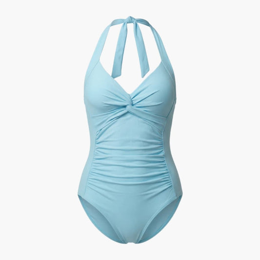 Women's V-Neck One-Piece Swimsuit Adjustable Strap Shaping Fit