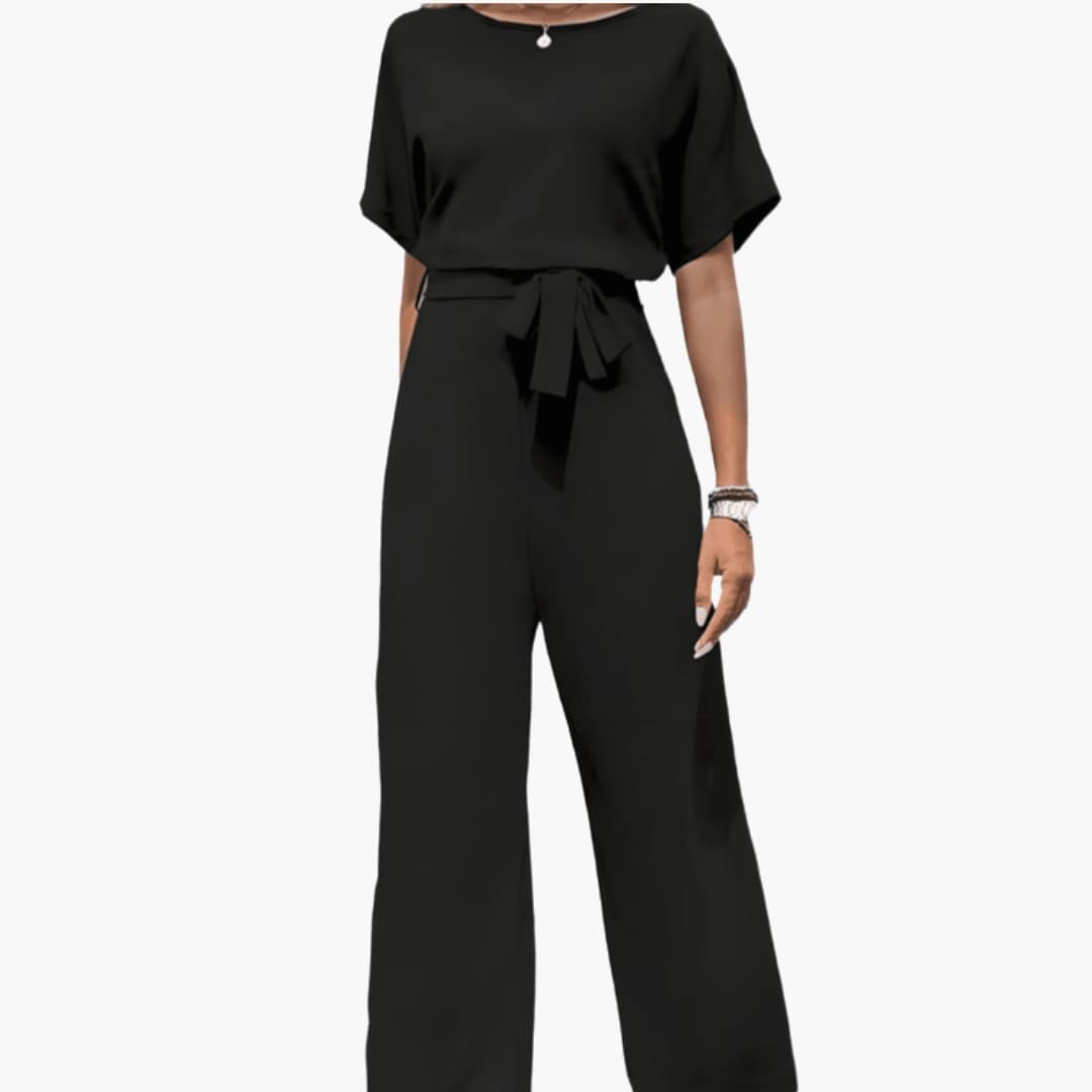Women's Wide Leg Jumpsuit Defined Waist One Piece
