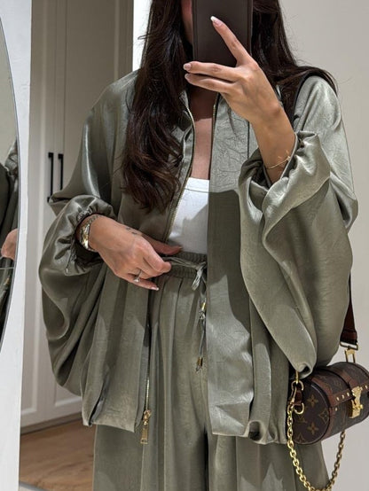 Women's Draped And Palazzo Pants Set
