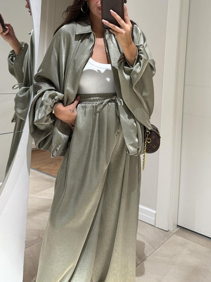 Women's Draped And Palazzo Pants Set