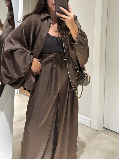 Women's Draped And Palazzo Pants Set