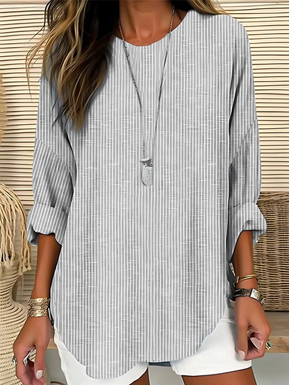 Women's Relaxed Fit Long Sleeve Blouse