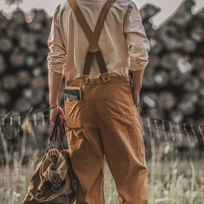 Unisex Canvas Overall Vintage Style