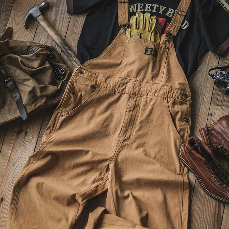 Unisex Canvas Overall Vintage Style