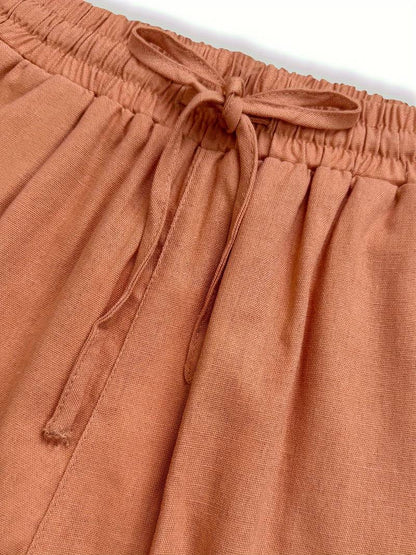 Women's Wide Leg Drawstring Pants Elastic Waistband