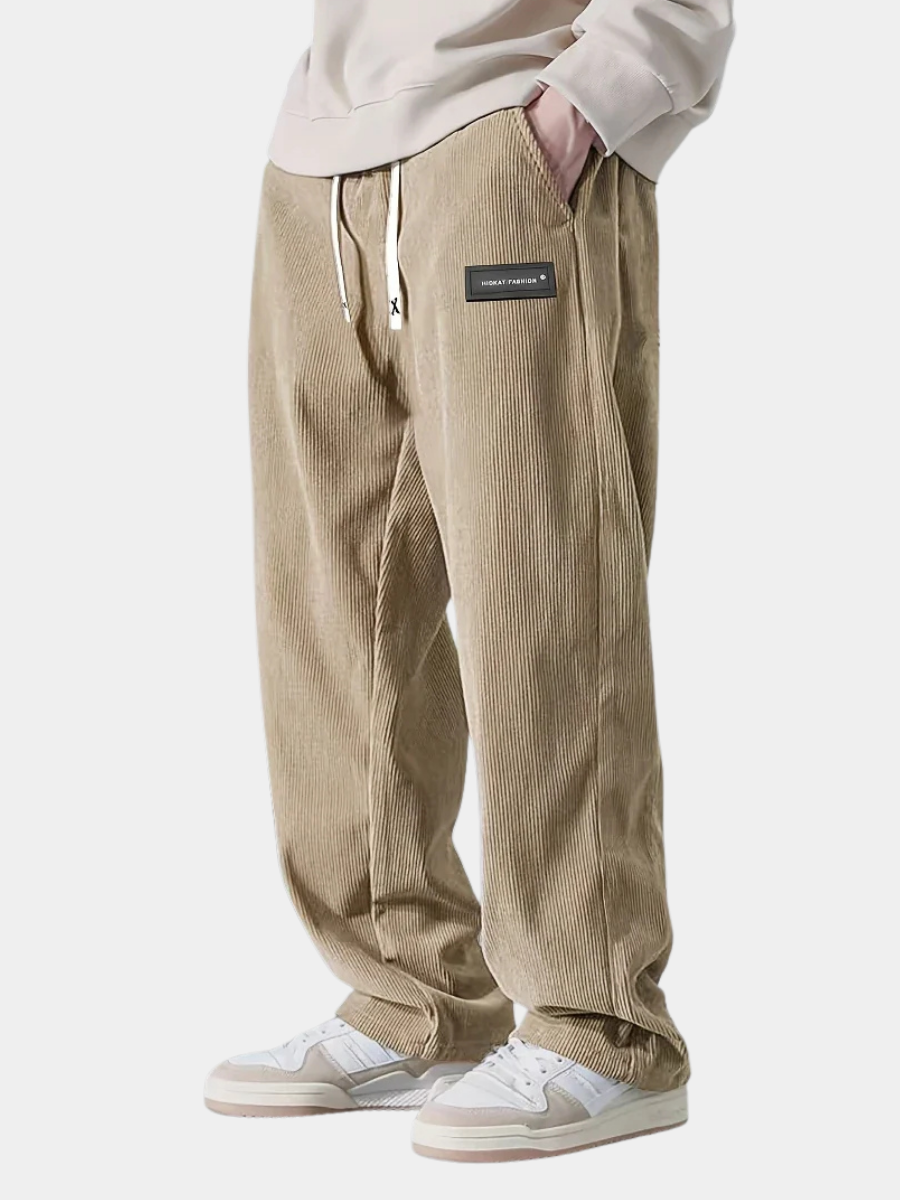 Men's Wide Leg Lounge Pants Ribbed Texture
