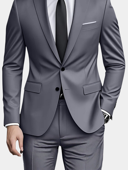 Men's Single Breasted Suit Notch Lapel