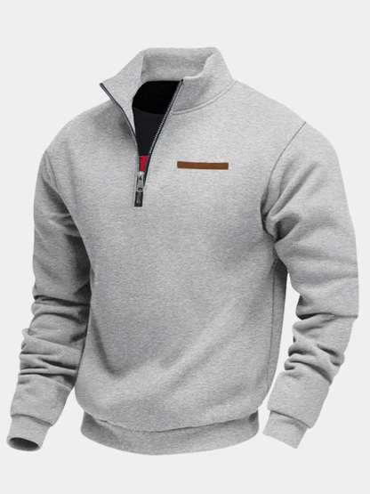 Men's Quarter Zip Sweatshirt Stand Collar