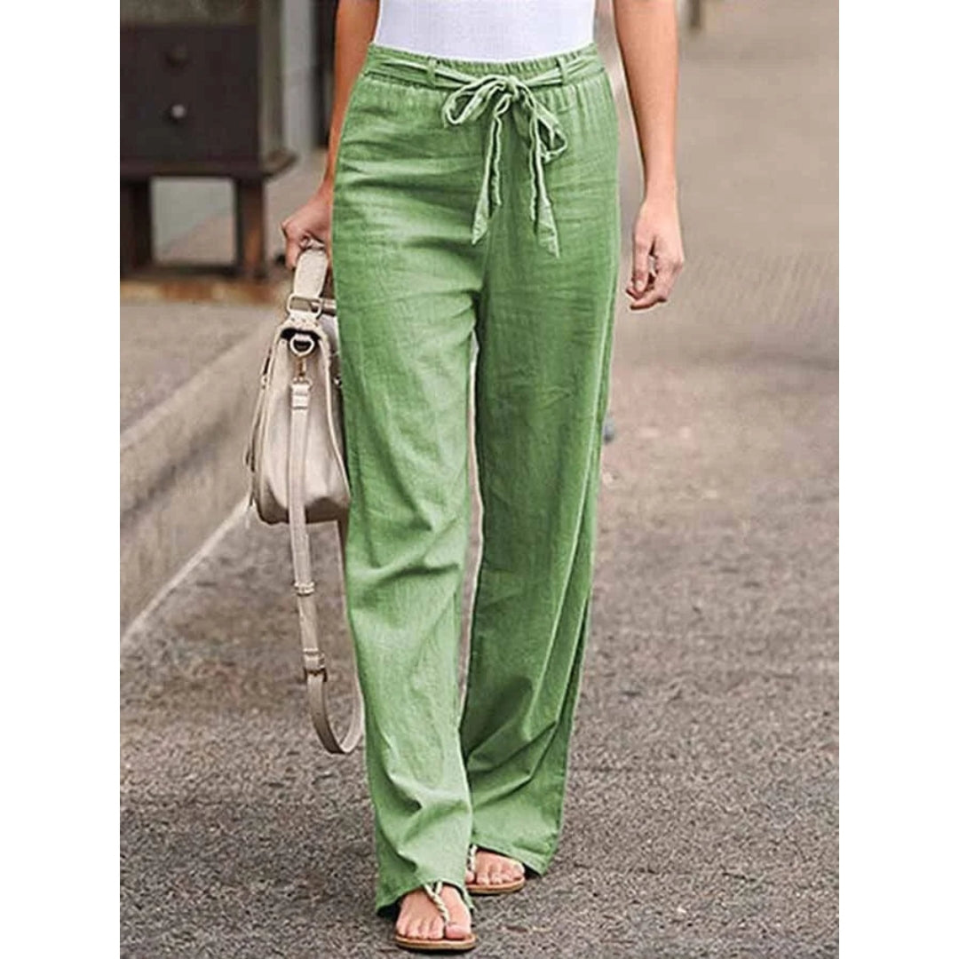 Image of Amanda | Women's Wide Leg Chino Trousers