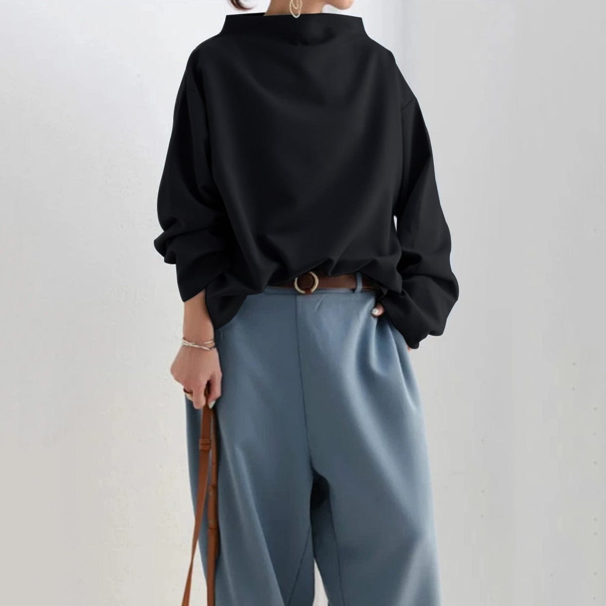 Women's Oversized Funnel Neck