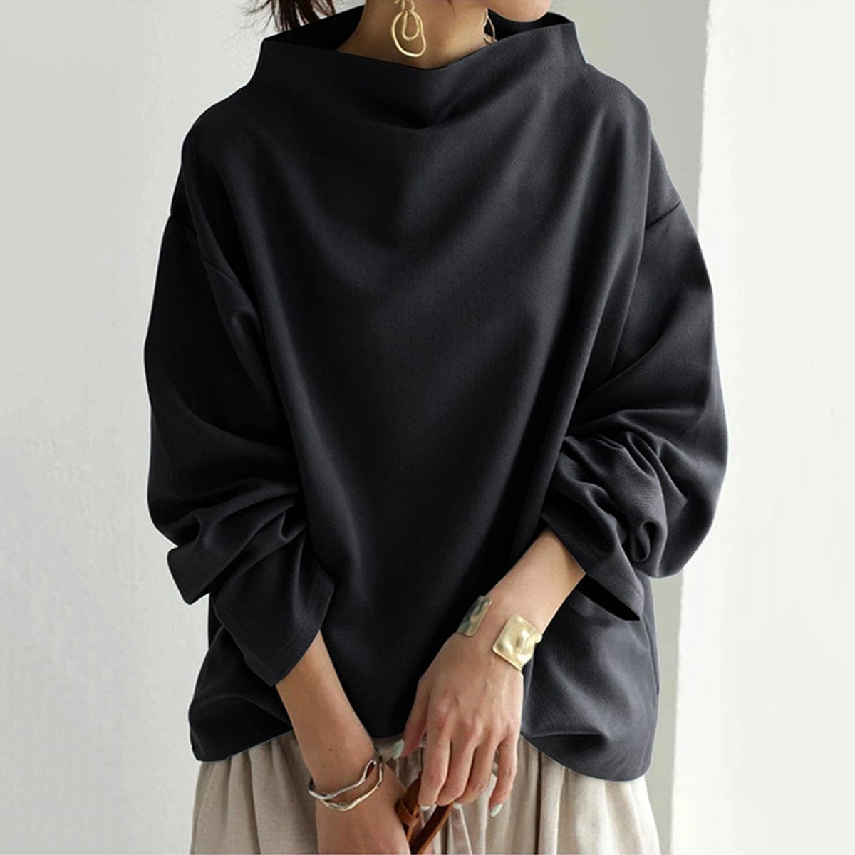 Women's Oversized Funnel Neck
