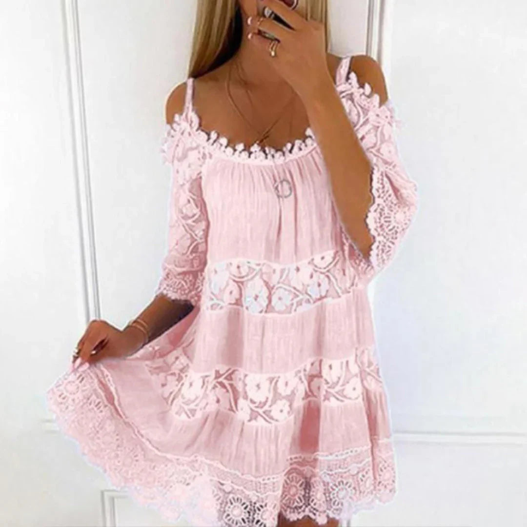 Image of Angie | Women's Cold Shoulder Mini Dress