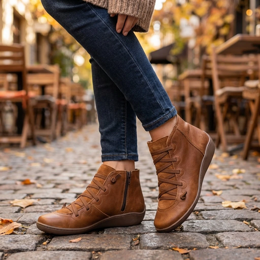 Women’s Comfort Zip-Up Ankle Boots