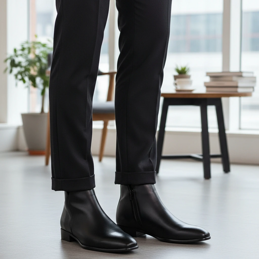 Men’s Sleek Side-Zip Ankle Boots