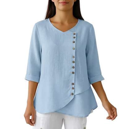 Elira | Women’s Casual Button Detail Summer Top