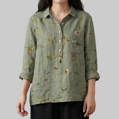 Botanical Relaxed Buttoned Shirt