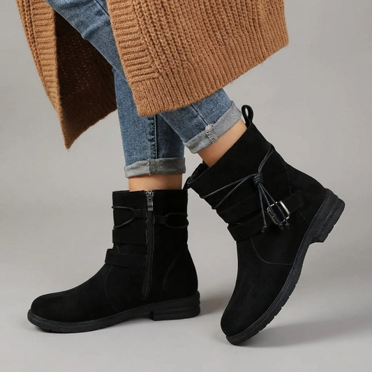 Women's Buckle Detail Ankle Boots