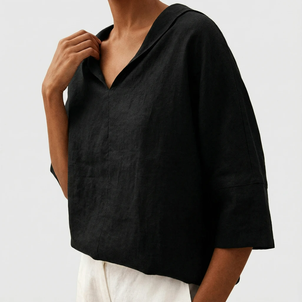 Elegant V-Neck Everyday Top