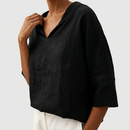 Elegant V-Neck Everyday Top