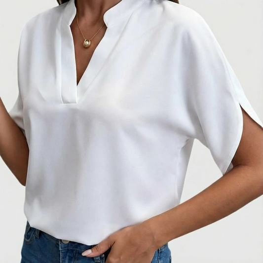 Soft Split-Neck Blouse