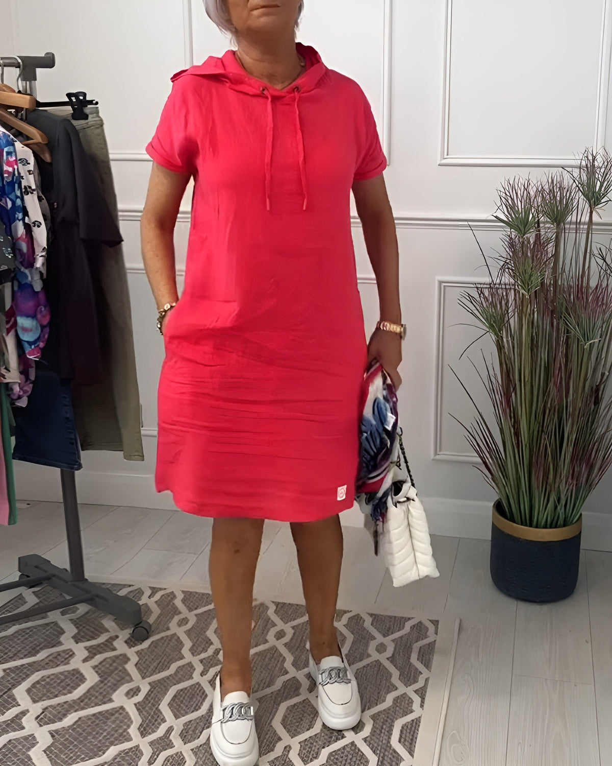 Women's Midi Hooded Casual Dress