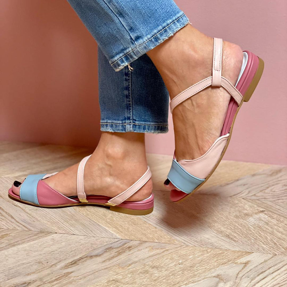 Women's Flat Sandals Ankle Strap Open-Toe