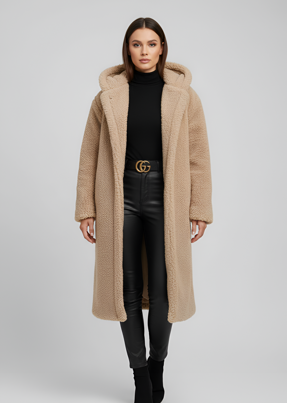 Women's Faux Fur Hooded Winter Coat