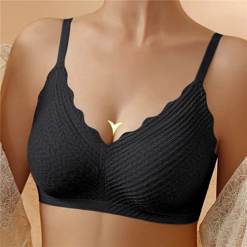 Women's Wireless V Neck Bra Adjustable Strap