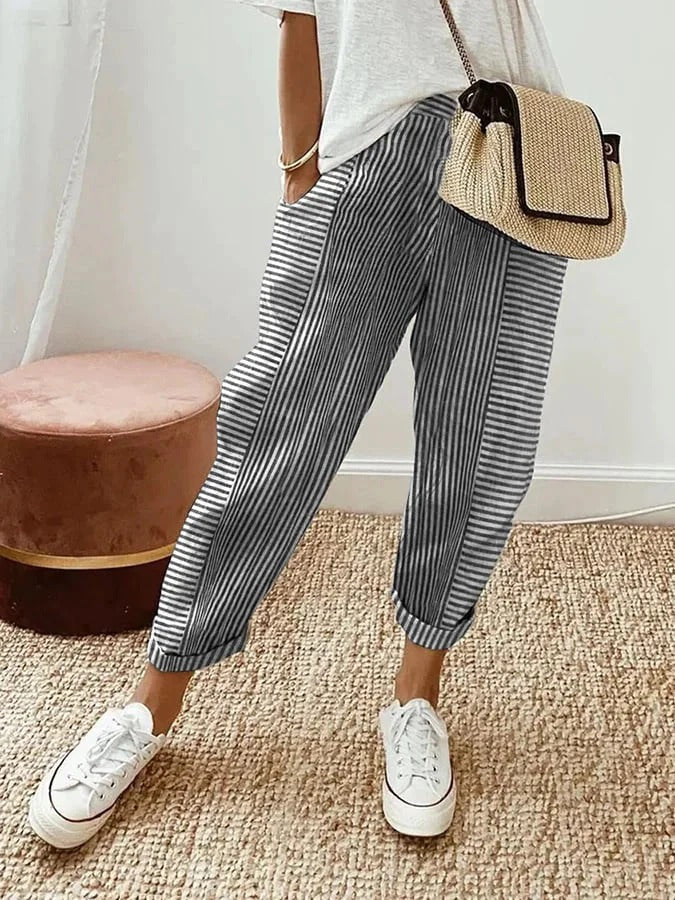 Women's High Waist Ankle Length Trousers