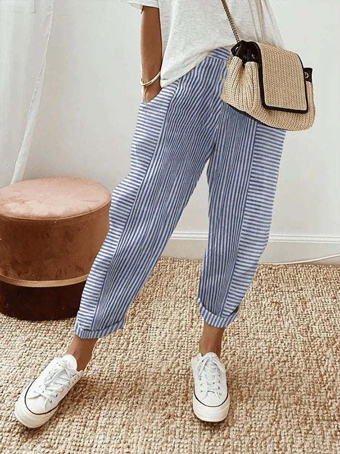 Women's High Waist Ankle Length Trousers