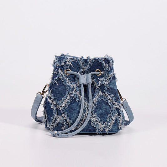 Women's Denim Bucket Bag